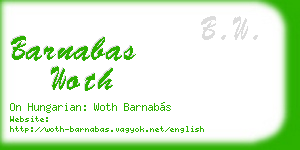 barnabas woth business card