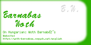 barnabas woth business card